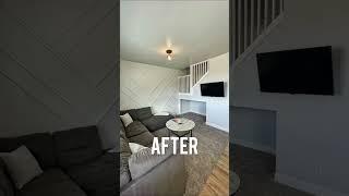 Living Room Design Before & After. #homerenovation #diy #livingroom #interiordesign #homeprojects