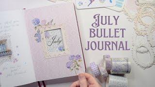 Plan With Me: July Bridgerton-Inspired Vintage Floral Bullet Journal Theme 