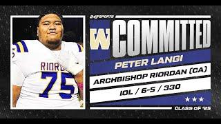 WATCH: Peter Langi commits to Washington | No. 77 Overall IOL