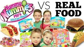 Yummy Nummies VS REAL FOOD Challenge