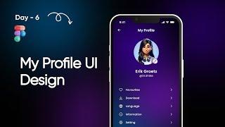 My profile page design in figma l Figma tutorials for beginner l Design with jupi