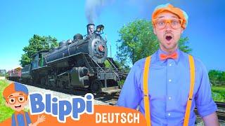 Blippi erkundet einen Dampfzug | Blippi Deutsch - | Abenteuer und Videos für Kinder