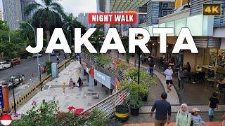 Jakarta, INDONESIA - Jakarta City Center Night Walk, Shopping District & Merdeka Square