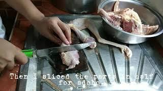 How to slaughter a Native Chicken (Adobong Manok) specialty of my grandmother