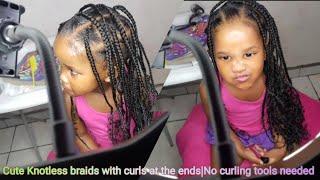 Detailed  knotless Braids tutorial | Beginner friendly | knotless braids with curls