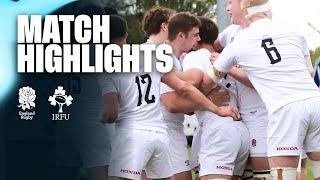 U18 International Series opener | England U18 Men v Ireland | Match highlights