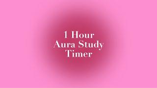 Ultimate 1-Hour Pink Aura Study Timer | No Breaks | Boost Productivity and Focus