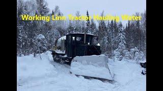 Hauling Water with the Linn Tractor on a Chilly Day Dec 16 2024