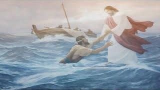IBA JESÚS CAMINANDO SOBRE LAS OLAS DEL MAR