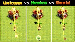 Battle of the Healers: Unicorn vs. Healer vs. Druid in Clash of Clans!