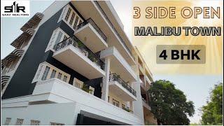 3 Side Open Corner Luxury 4 BHK Builder Floor in Gurgaon | Gated Location | 468 SQYD | Malibu Town