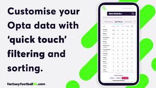 NEW iOS FEATURE - Opta Statistics | Fantasy Football Fix App