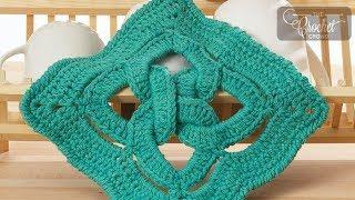 Crochet Celtic Knot Dishcloth | EASY | The Crochet Crowd