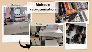 Reorganising my MAKEUP COLLECTION / makeup storage and setup