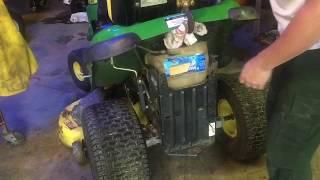 Remove and Install gas tank John Deere 100 series - fast fuel tank replacement LA145