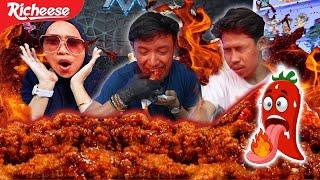 KAPOK!! NANTANGIN TIM MUKBANG RICHEESE LEVEL TERPEDAS!! SAMPAI NANGIS-NANGIS!!