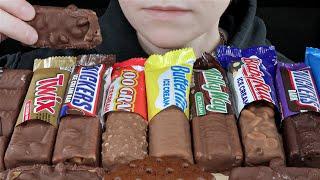 ASMR CANDY ICE CREAM BARS *SNICKERS DARK, BUTTERFINGER, 100 GRAND, MILKY WAY, OREO, DOVE, BABY RUTH