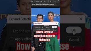 How to increase someone's height in Photoshop #photoshop #tipsandtricks #graphicdesign #editing