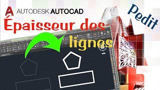 Comment utiliser Pedit command AutoCAD | modifier l épaisseur des lignes | Pedit AutoCAD