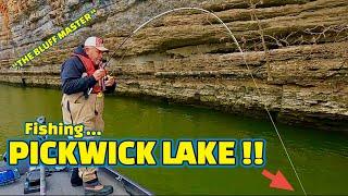 Fishing THE BLUFFS at PICKWICK LAKE below WILSON DAM on the TENNESSEE RIVER !!