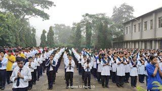 Morning Assembly of JNV Williamnagar. Date:01/10/2024.