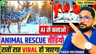 Ai से बनाओ Animal Rescue Video रातों रात VIRAL|ai video kaise banaye|ai video free me kaise banaye