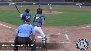 Josh Calcanas Prospect Video, RHP, San Dimas High School Class of 2028