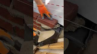 Installing roof FLASHING #masonry #construction #bricklayers #brick #maurer