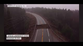 Cabot Trail SEVERED after Huge rain storm Ingonish Cape Breton Nova Scotia