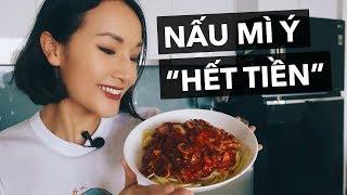 Cùng mình nấu mì ý "hết tiền"