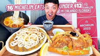 16 Michelin Eats UNDER $12 in Orlando Florida | Best MICHELIN CHEAP EATS!