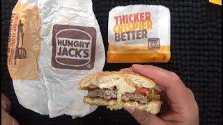 ASMR - Whispering While Eating Hungry Jacks (Burger King) - Burger & Chips  -Australian Content