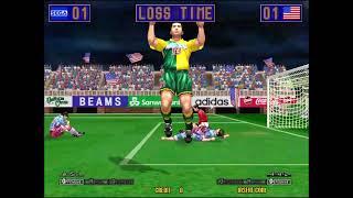 VIRTUA STRIKER 2 VERSION 98 SEGA - 1998 arcade retrogame longplay . Fc Sega walkthrough