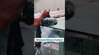 Manual Glass Cutout #glass #glassfactory #shorts