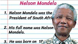 10 Lines Essay On Nelson Mandela in English l Essay On Nelson Mandela in English l