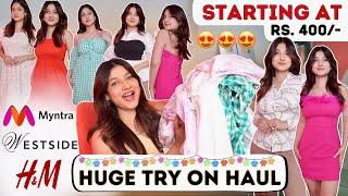 Summer Clothes *Try On* Haul Myntra, WestSide, HM️ | Manasi Mau