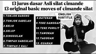 jurus dasar asli ‼ silat cimande | 13 original basic moves of cimande silat With English Sub