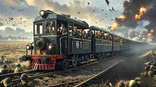 【2024 Movie】Train full of soldiers bombed by enemy planes—intense!