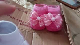 sapatinho pantufa para bebê em malha