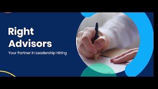 Right Advisors: Your Trusted Partner in Leadership Hiring | Find the Leader Who Drives Success