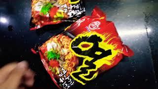 Cooking Korean Spicy Instant Noodles