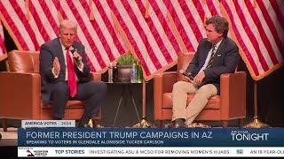 Donald Trump speaks at Tucker Carlson event in Glendale