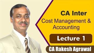 CA Inter CMA Lecture #1 By CA Rakesh Agrawal, A S Foundation Pune.