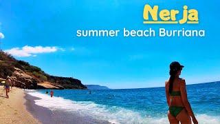 Stunning 4K Walk Tour of Burriana Beach, Nerja. Spain