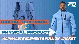 Digital Tech Pack Vs Physical Product; Alphalete Elements Full Zip Jacket