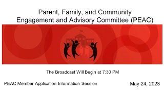 PEAC Member Application Information Session