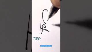 Tony #signature #calligraphy #handwriting #shorts #short