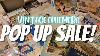 Vintage EPHEMERA Live POP-UP Sale! | Antique Paper Goods