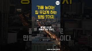 기품을 높이는 입 무겁게 하는 방법 7가지 #명언모음 #명언 #기품 #말