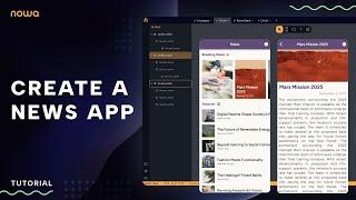 How to create a NEWS APP in NOWA, WITHOUT CODE!